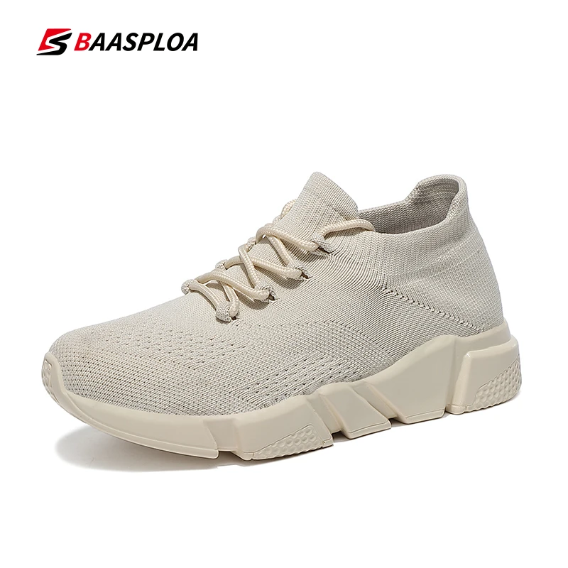 

Baasploa Lightweight Women Sneakers Female Breathable Mesh Slip-On Casual Shoes Woman Sports Shoes Zapatillas Mujer Deportiva