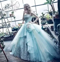 mint green quinceanera dress for sweet 15 year ball gown sexy strapless backless puffy lace appliques long prom party dresses