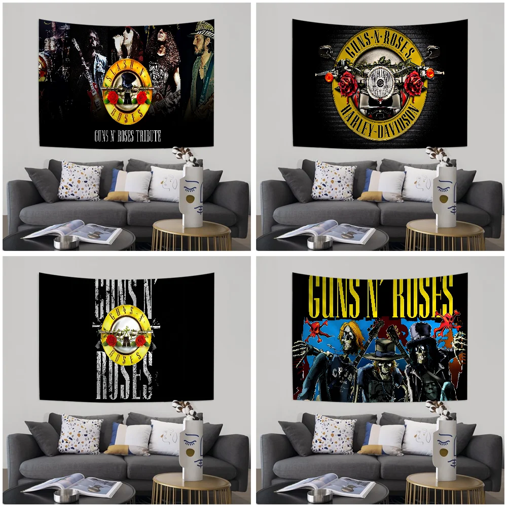G-Guns N R-Roses Рок-музыка Подвесной богемный гобелен Таро Хиппи Настенные коврики