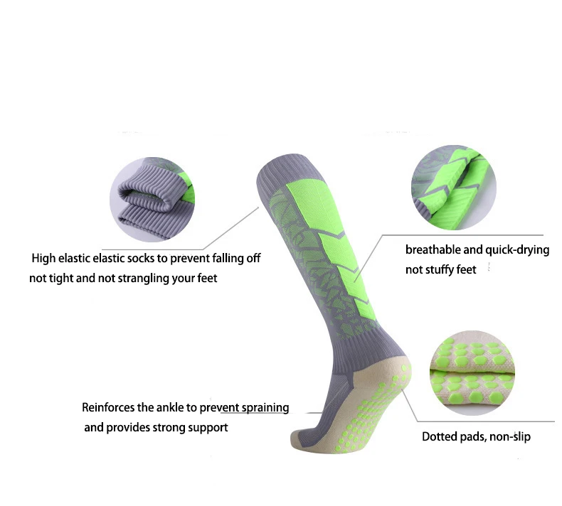 Adult Women Football Socks Towel Bottom Thickened Long Tube Knee Sports Socks Sport Socken Men's Dispensing Non Slip Socks