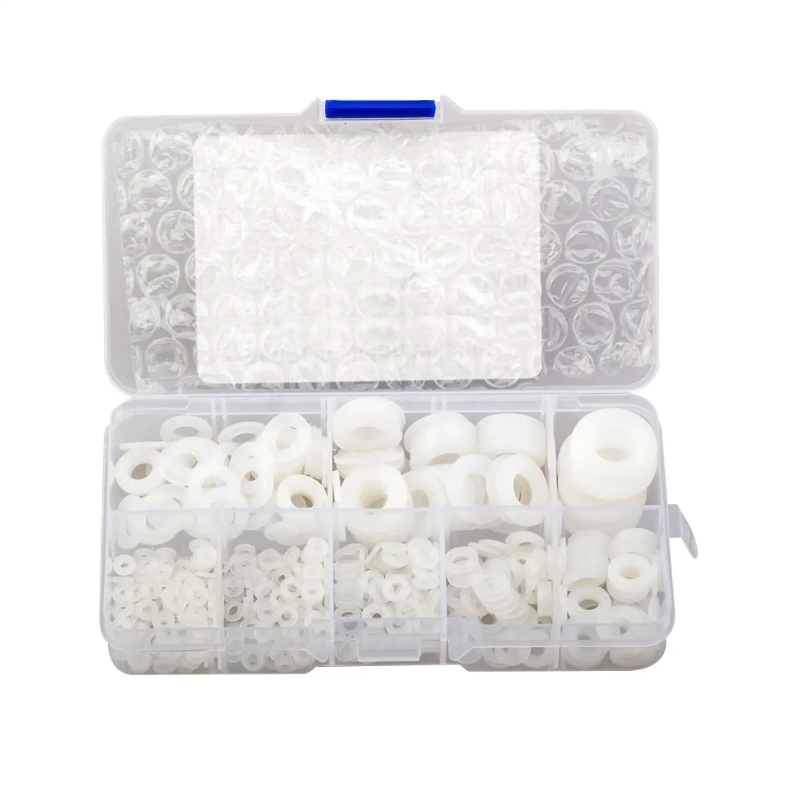 

500pcs White Nylon Flat Washers Assortment Kit for M2 M2.5 M3 M4 M5 M6 M8 M10 Screw Bolt