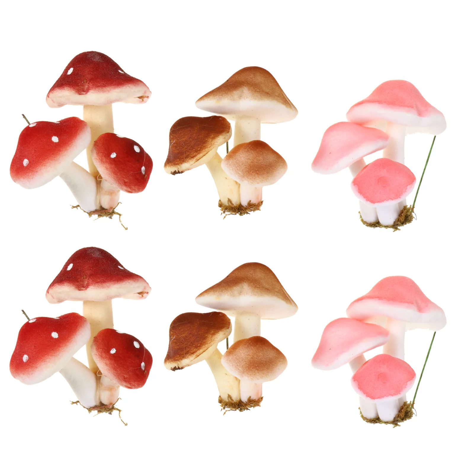 

Mushroom Mini Mushrooms Decor Garden Miniature Landscape Ornaments Artificial Figurinesbonsai Micro Accessories Fairy Figure