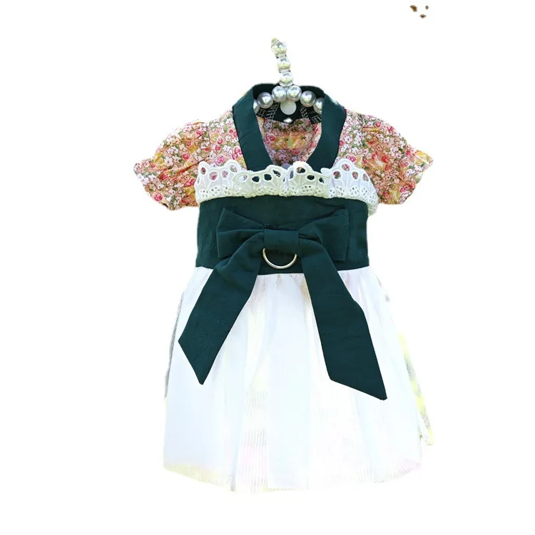 Chinese Fanfu Dog Dress Summer Cat Pet Clothes Skirt Chihuahua Yorkies Pomeranian Clothing Shih Tzu Bichon Poodle Costume