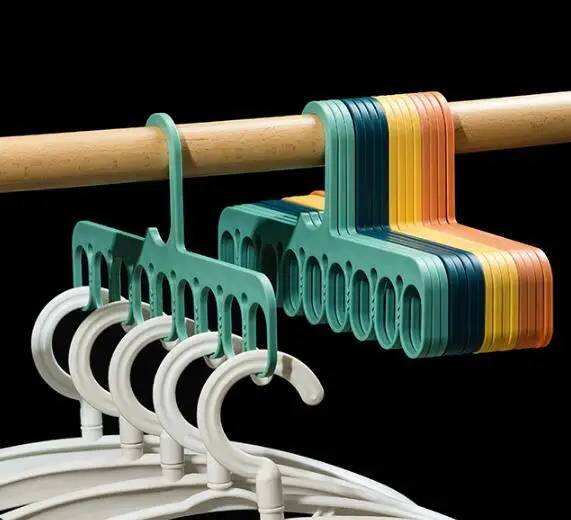 

9-Hole Clothes Hanger Organizer Space Saving Hanger Multi-function Magic Hangers Scarf Clothes Storage 28*13cm