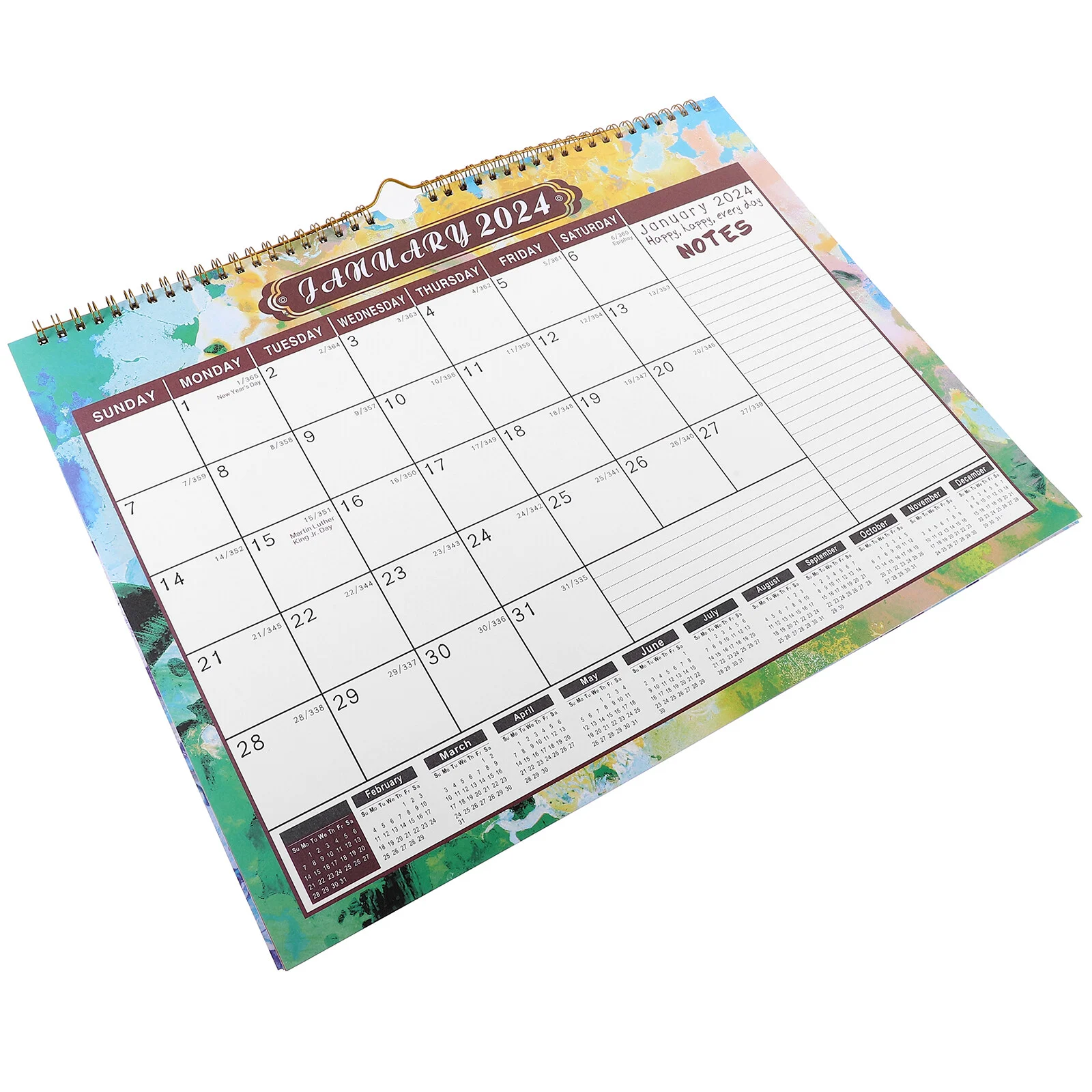 

2024 Large Monthly Calendar Office 2023-2024 Monthly Planner Double Line Hanging Yearly Paper Funny