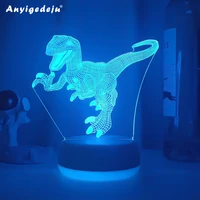new dinosaur series 16 color 3d led night light lamp remote control table lamps toys gift for kid home decoration 3d night light