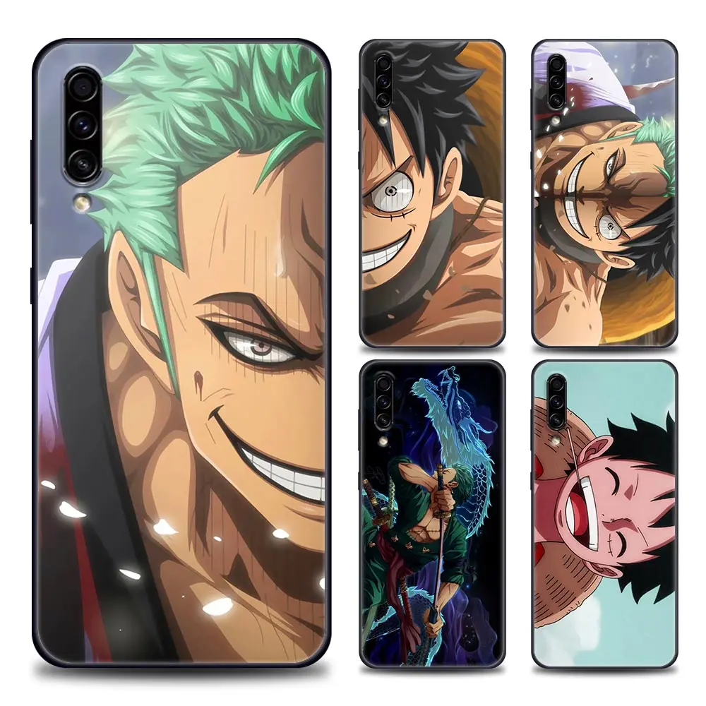 

Hot Anime Silicone Case For Samsung Galaxy A30s A50 A60 A70 A80 S A90 F41 F52 F12 A7 A9 2018 Soft TPU Cover One Piece Luffy Zoro