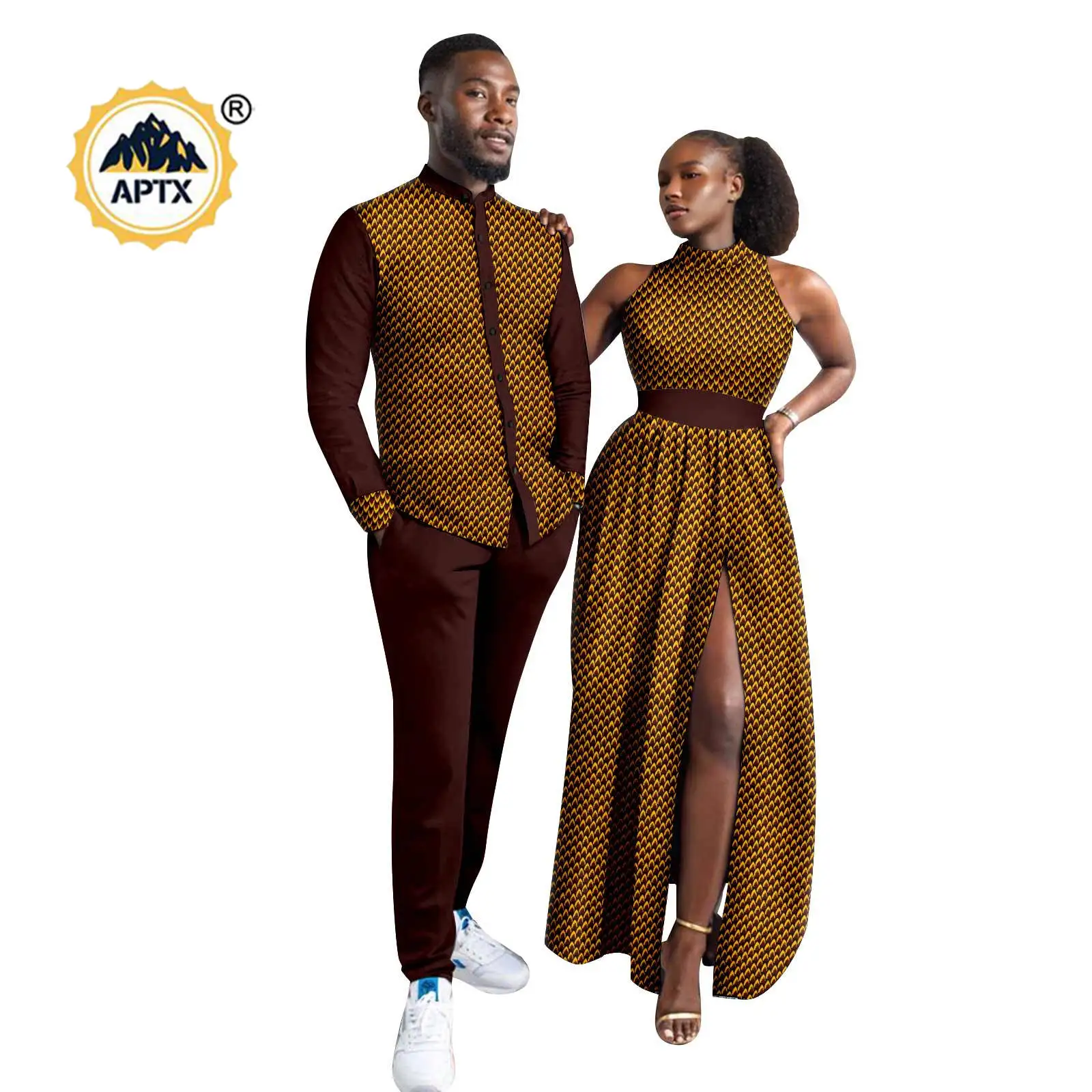 Дашики Африканский сексуальный принт длинные платья с разрезом подходящая