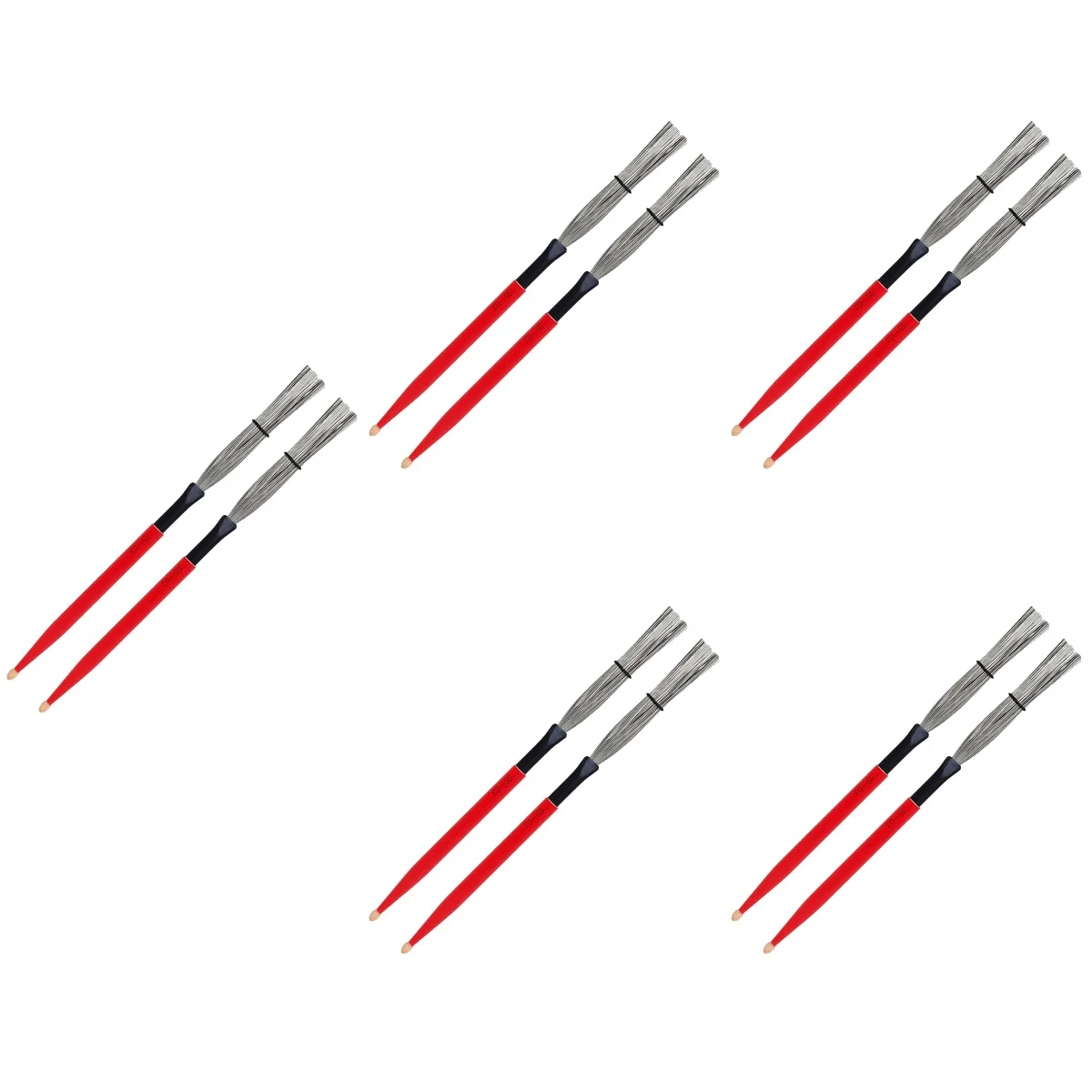 

5 Pairs Drum Brushes Carbon Steel Drum Brushes Wire Drum Brush Drum Set Accessory Instrument Accessories Professional Drum Brush