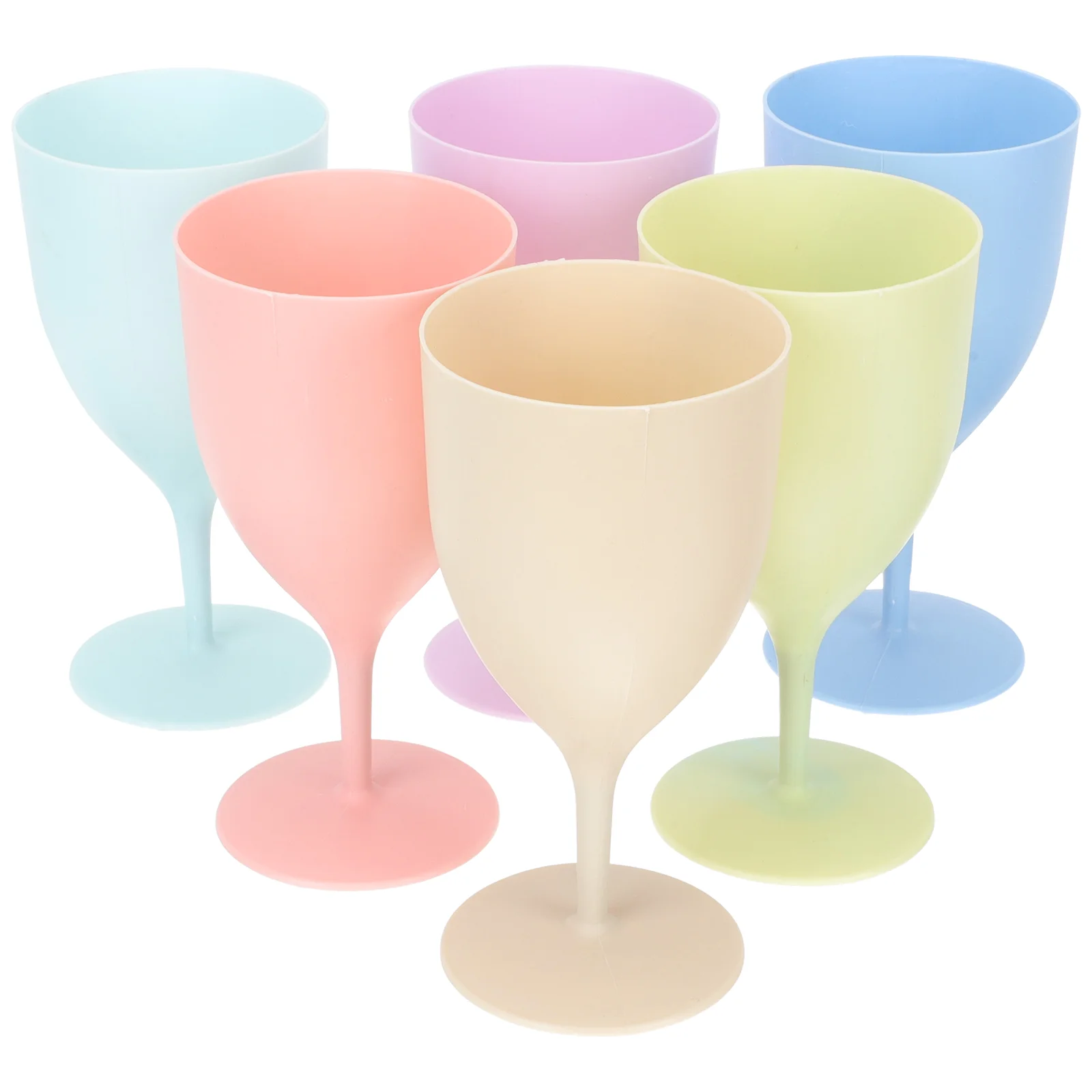 

6Pcs Colorful Goblets Colored Small Goblets Multi-function Goblets for Children (380ml)