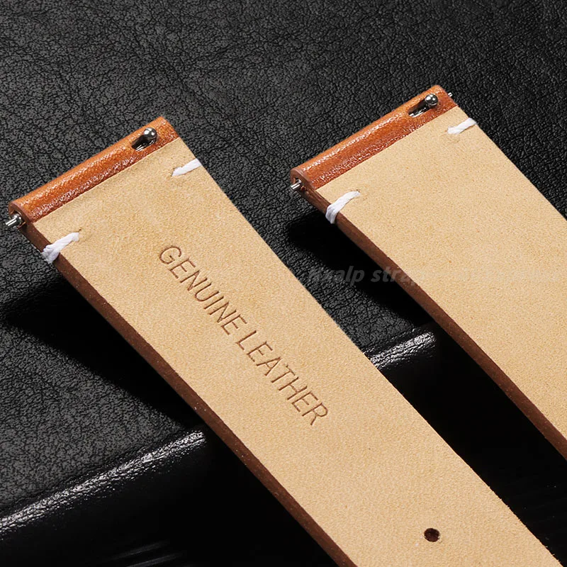 Винтажный кожаный ремешок для часов 12/14/16/18/20/22/24 мм из воловьей кожи ручной работы