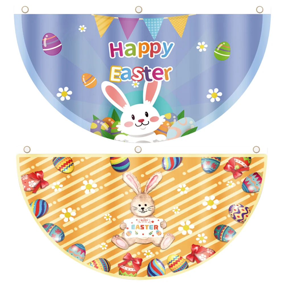 

Easter Flag Fan Garden Banner Bunting Bunny Navy Us Flags Decoration Yard Happy Spring Rabbit Half Outdoor Welcome Decorative