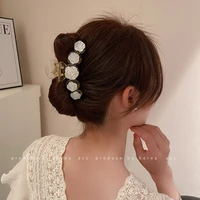 french retro rose flower clip cute sweet back head clip fashion wild sweet girl heart hair accessories ladies jewelry gifts