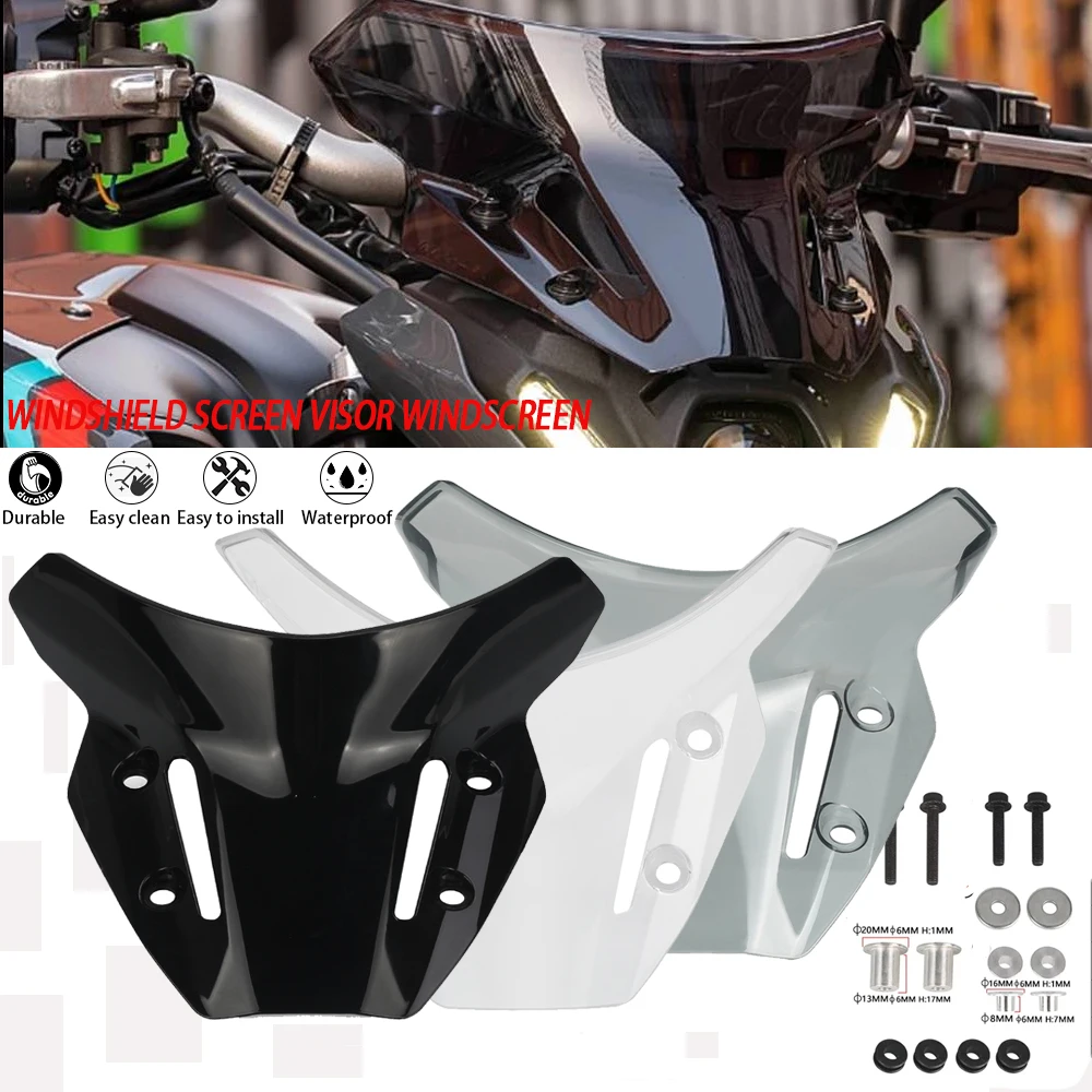 

For YAMAHA MT-09 MT09 SP MT FZ 09 2021 2022 2023 2024 Motorbike Front Windshield Windscreen Windproof Air Wind Screen Deflector