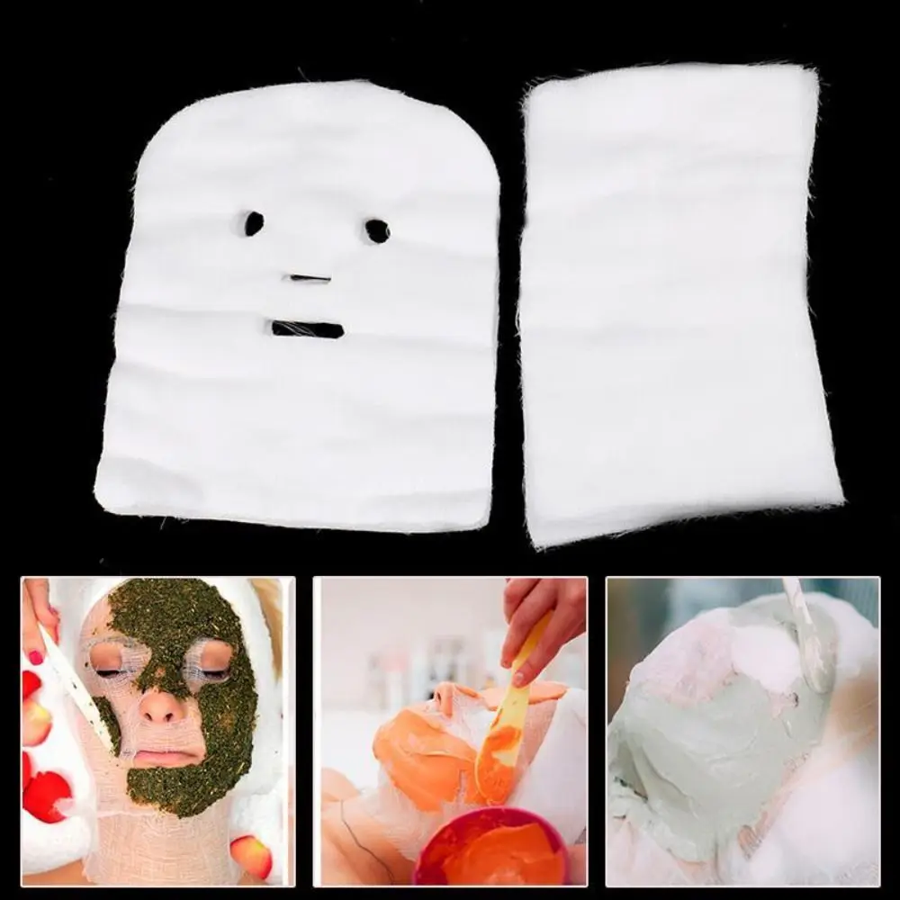 

Pure Cotton Salon Supplies Non-Irritating SPA Seaweed Gauze Disposable Facial Gauze Skin Care Face Gauze Mask DIY Beauty Mask