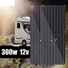 Солнечная панель 300 Вт, 150 Вт, 12 В, 24 В в комплекте, полная Гибкая солнечная батарея, зарядное устройство для фотоэлектрического автомобиля, лодки, RV, холодильника, кемпера, 1000 Вт