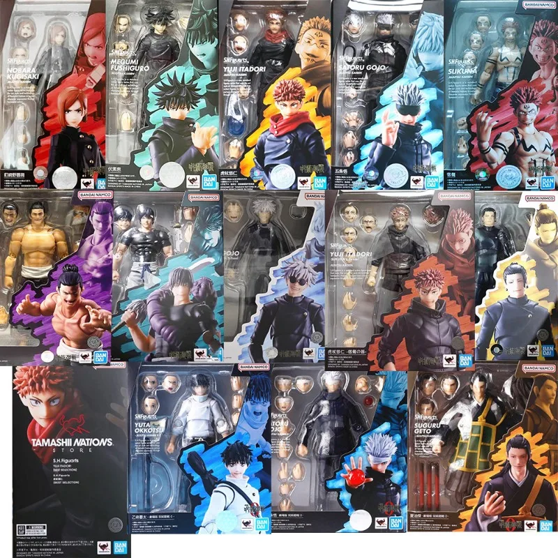 Фото Оригинальные фигурки Bandai S.H.Figuarts: Юдзи Итадори, Сукуна, Годжо, Тоуи, Фушигуро, Нобара, Кугисаки — игрушки-фигурки для мальчиков и девочек, подарок №2
