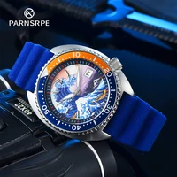 parnsrpe big abalone mens automatic mechanical watch japan nh35 movement aseptic ultra bright full luminous dial date indicator