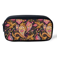 advocator tribal paisley pattern pencil box for children girl cosmetic bag pencil bag customized stationery bag free shipping