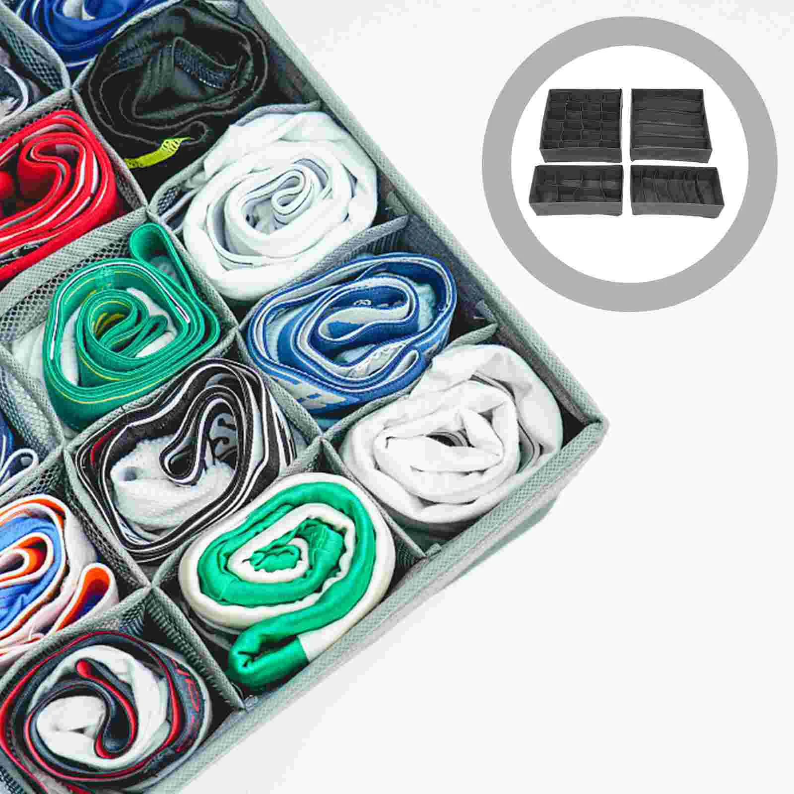 

Drawer Organizer Storage Closet Box Divider Sock Bin Dresser Organizers Container Clothes Socks Bins Dividers Cubes Containers