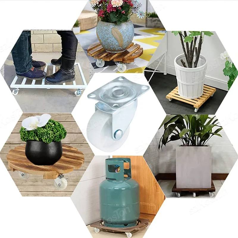 4 шт./лот мебельные колеса 360 ° Вращающийся бесшумный мебельный ролик с винтами