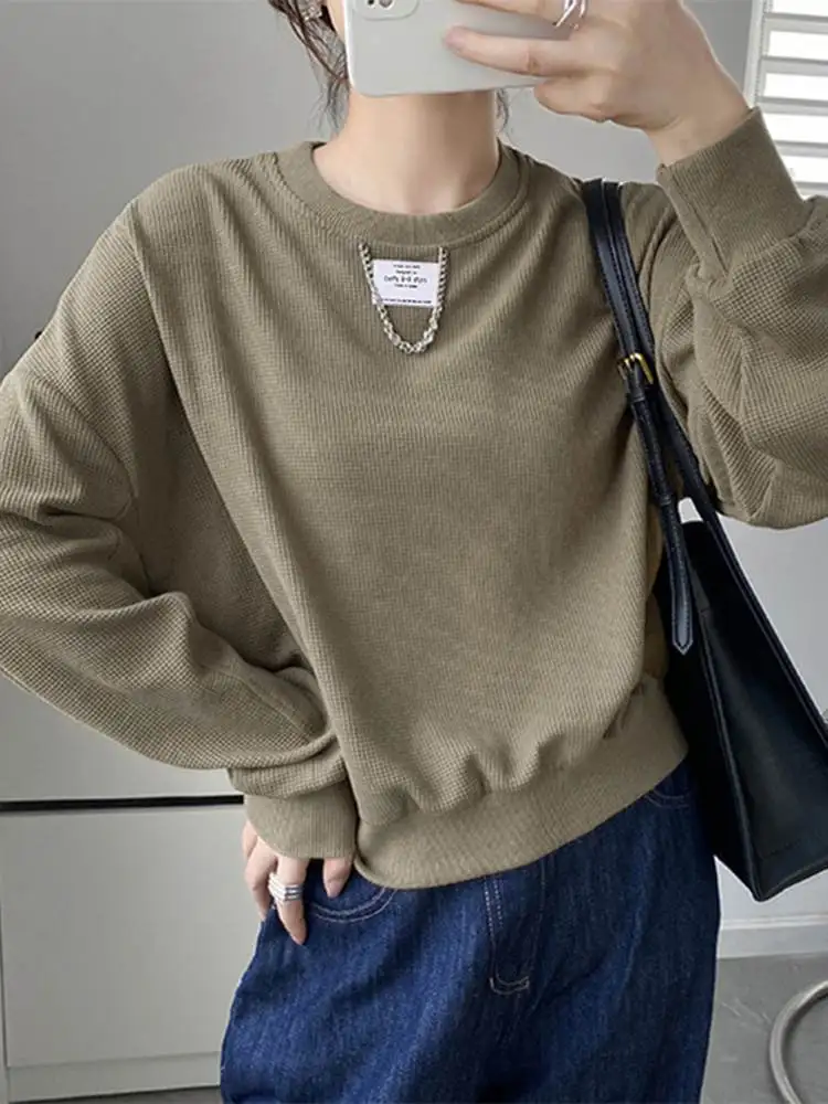 

Oversized Harajuku Casual Women T-shirt Top Tee 2022 Spring Long Sleeve Blusa Chemise ZANZEA Female Solid O Neck Loose Tops Wear