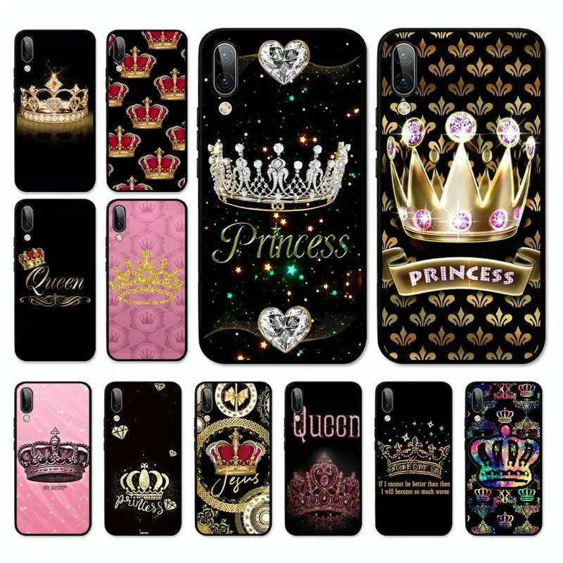 

Diamond Crown Printing Phone Case For Oppo A9 A7 A3s A1k Realme 6 5 Pro C3 Reno 2 Z Vivo Y91 C Y81 Y67 Y51 Y17 Cover