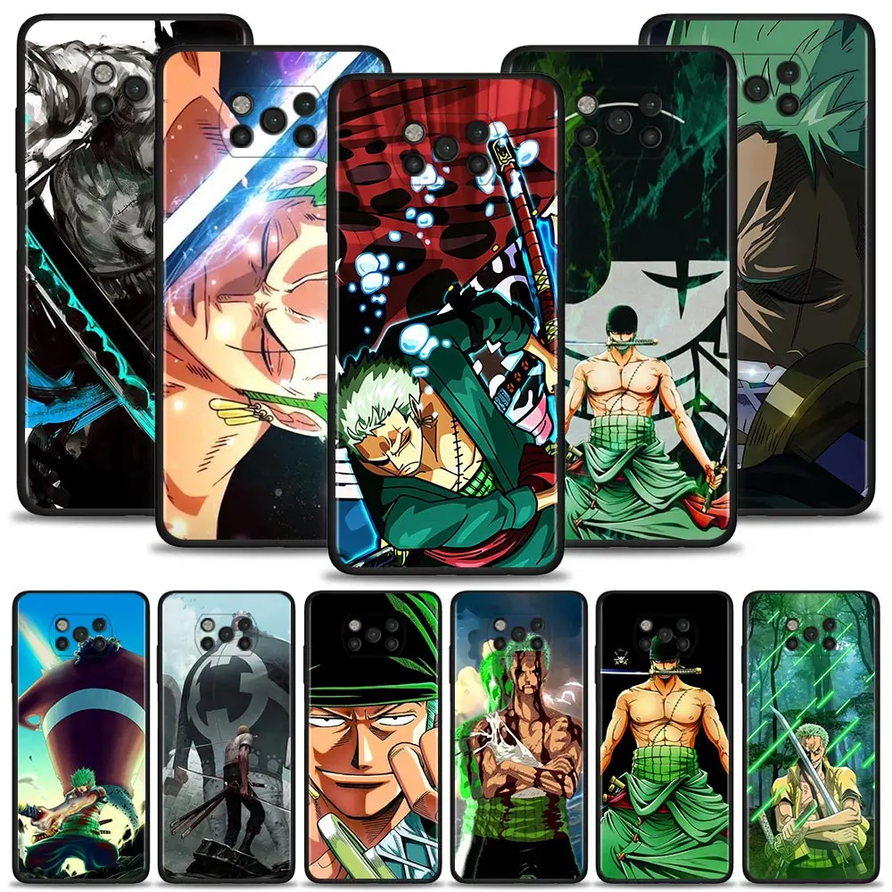 

Anime One Piece Roronoa Zoro For Xiaomi Mi 12 Pro 12X 11 10T Note 10 A2 Lite 5G 9 SE 9T for Xiaomi Poco X3 NFC M3 M4 Pro 5G Case