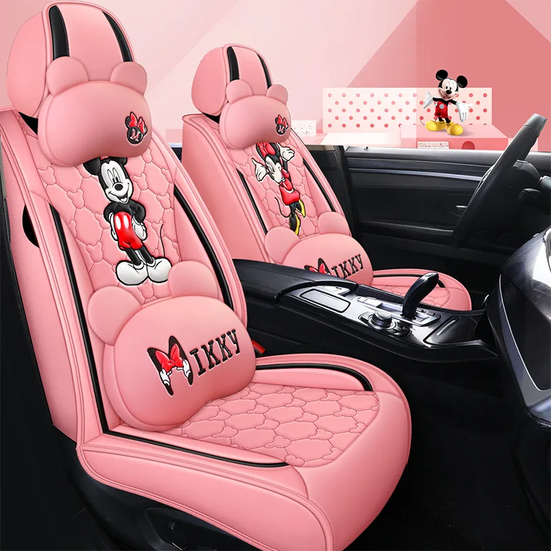

Mickey Mouse full package full leather four seasons universal Disney car seat cover fundas para asientos de auto car cushion
