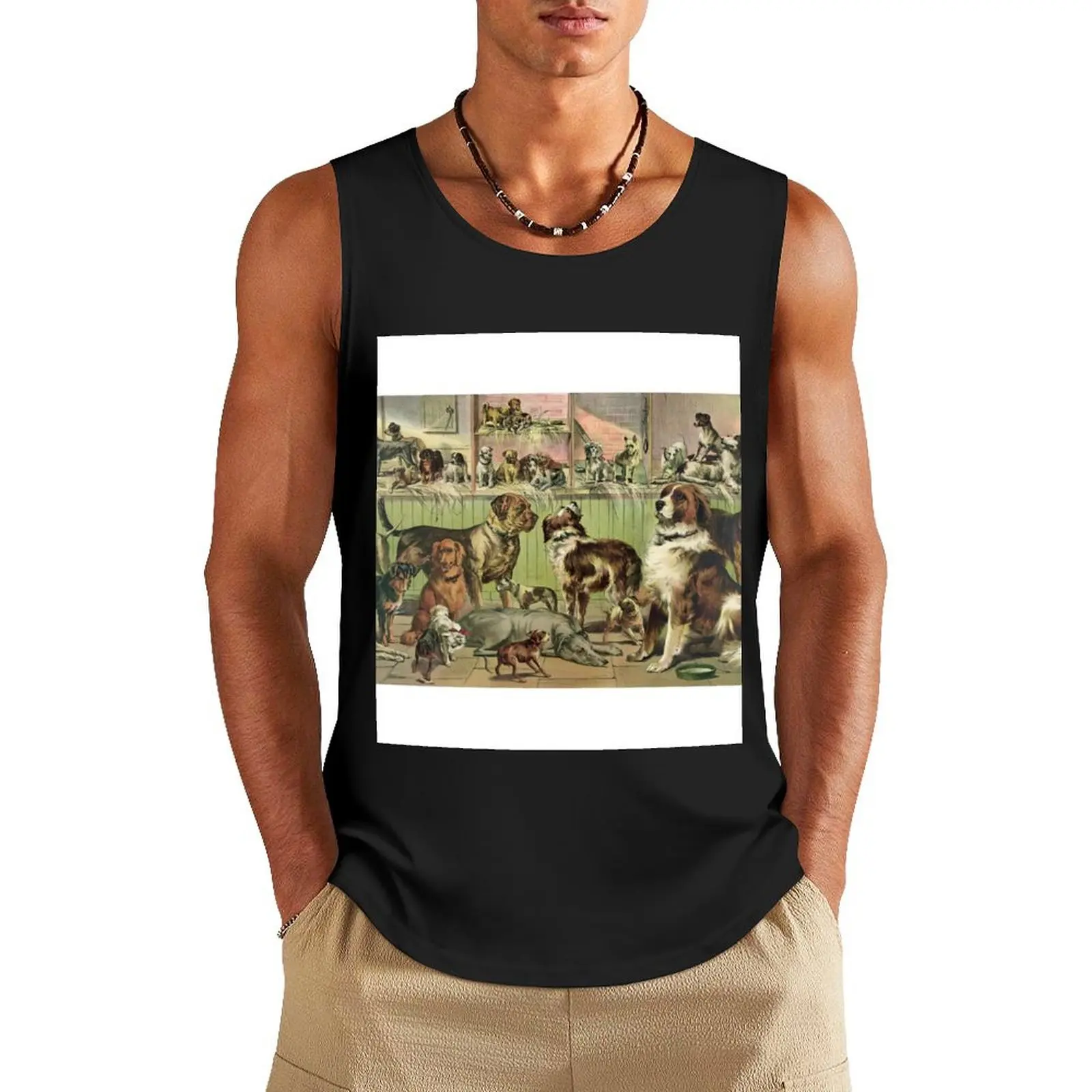 Мужская винтажная майка Kennel Club из хлопка