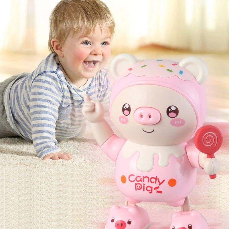 

Электронные танцевальные питомцы, игрушки свиньи, детская игрушка для ползания с качели, милая свинья, танцевальный робот для малышей, детский подарок