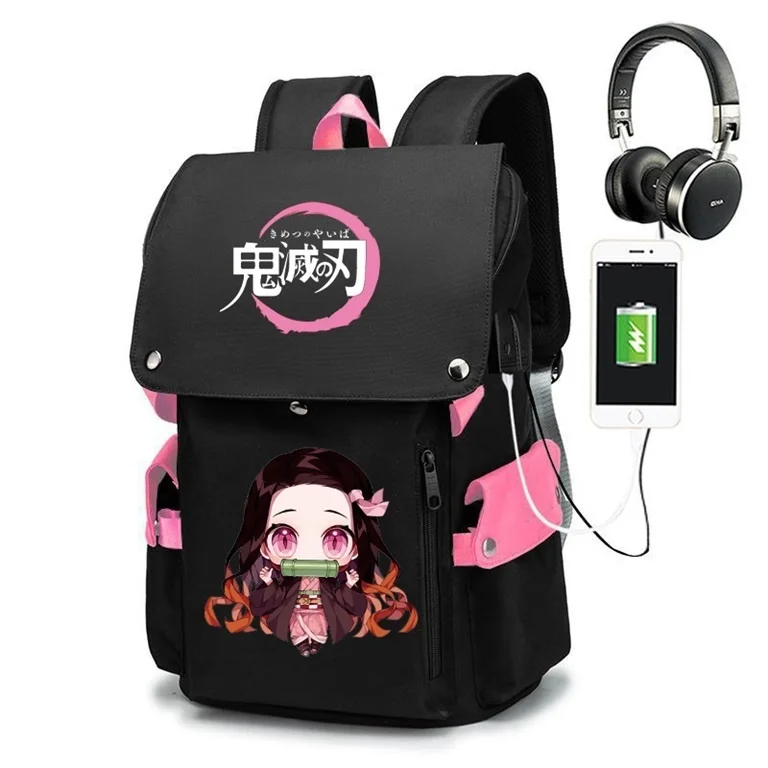 

Demon Slayer Anime Backpack Boys Girls Kawaii Manga Schoolbag Oxford waterproof Bookbag Large Capacity Travel Bag for Kids Gifts