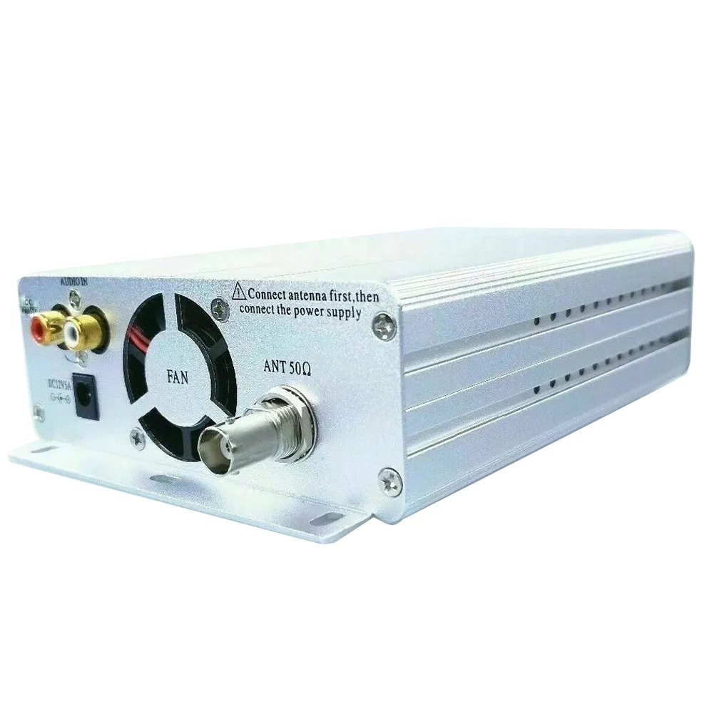 FM-передатчик PLL ST 15B серебристый TNC BNC с регулятором громкости 12 В 5 А 15 Вт для