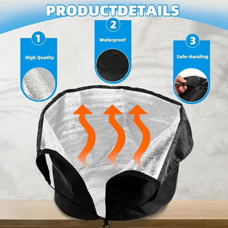 2Pack Plant Pot Covers For Winter Freeze Protection-18In X 20In Frost Protection Cover Outdoor Plant& Shrubs(Black)