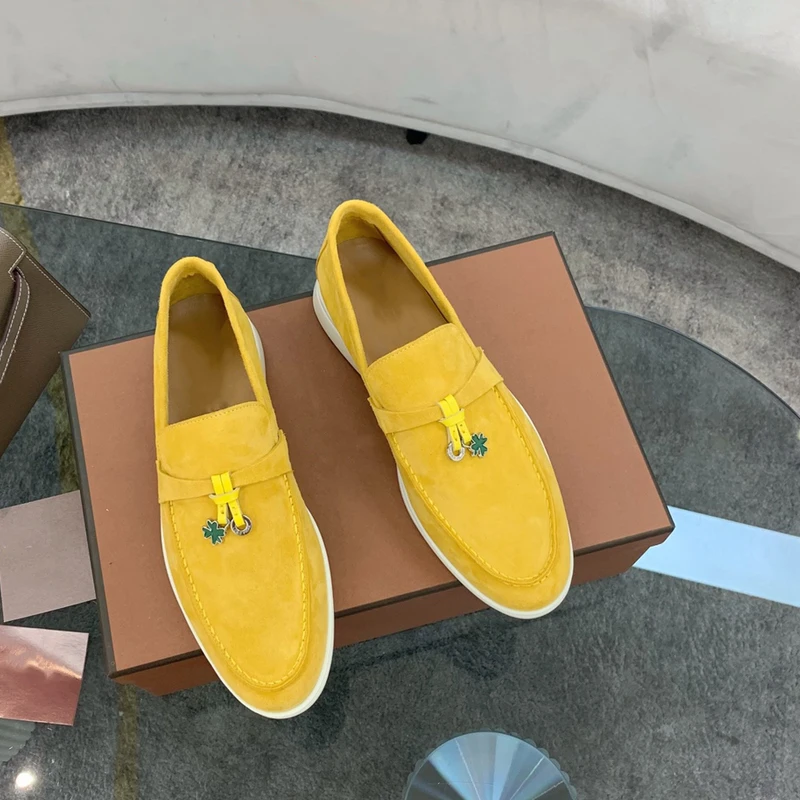 Summer Women's Shoes Leather Loafers Shoes 2023 Men's Flat Shoes Designer Brand Summer Fashion Luxury Casual New Replic Shoes