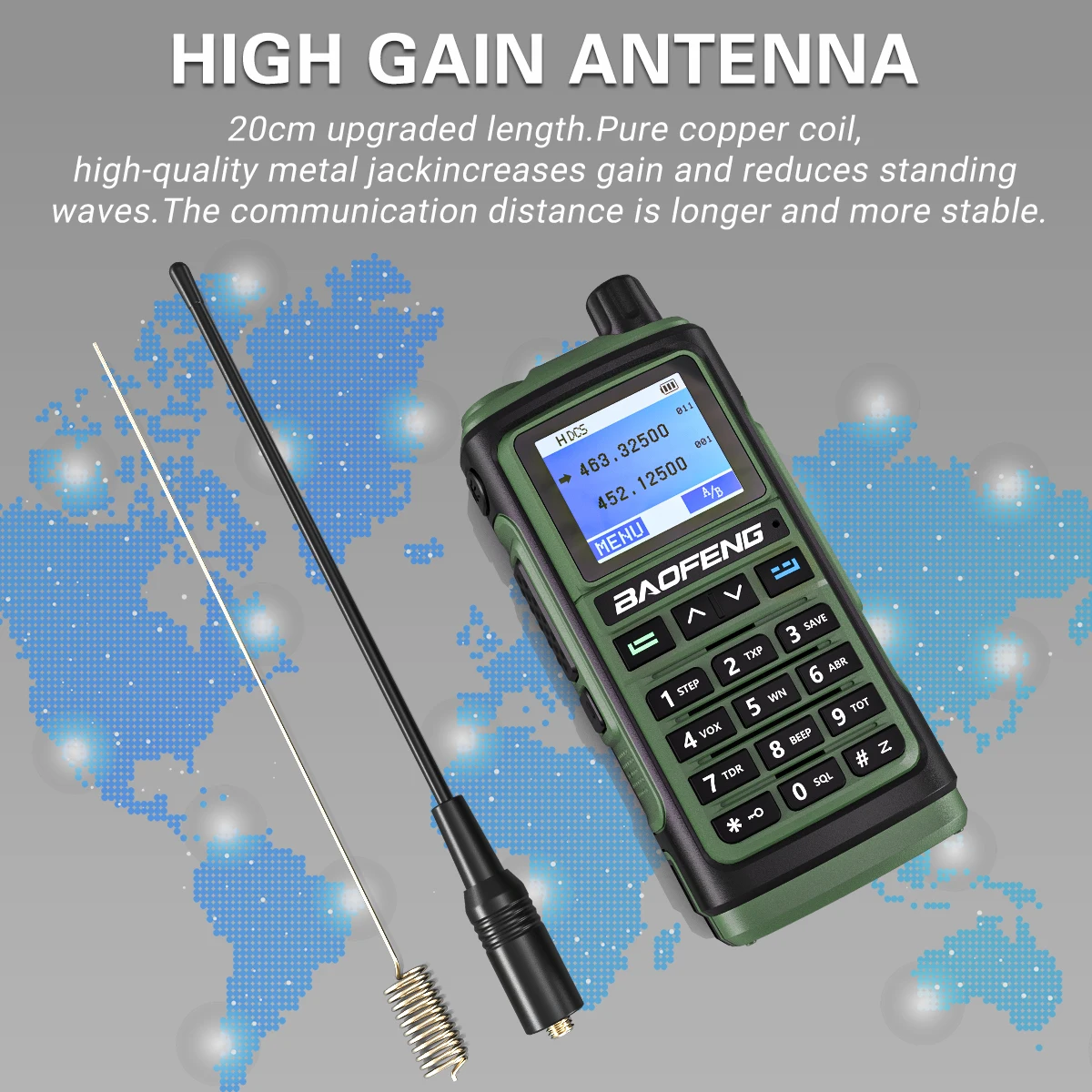 Baofeng UV-17 Pro 10W Walkie Talkie 16 KM Long Range Portable Ham Radios FM Amateur Professional 2-Way Radio UHF VHF For HunTing