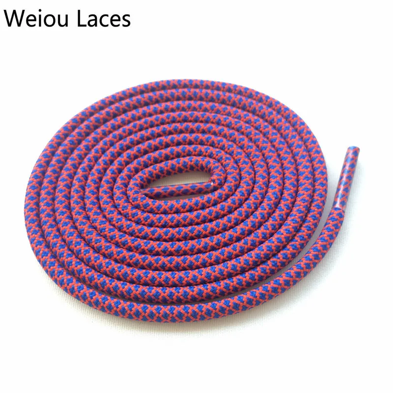 Weiou Multi Color Two Toned Shoestring Colored Children's Shoelaces Sport Shoe Lace Round Rope Bootlace For Men boots Sneakers
