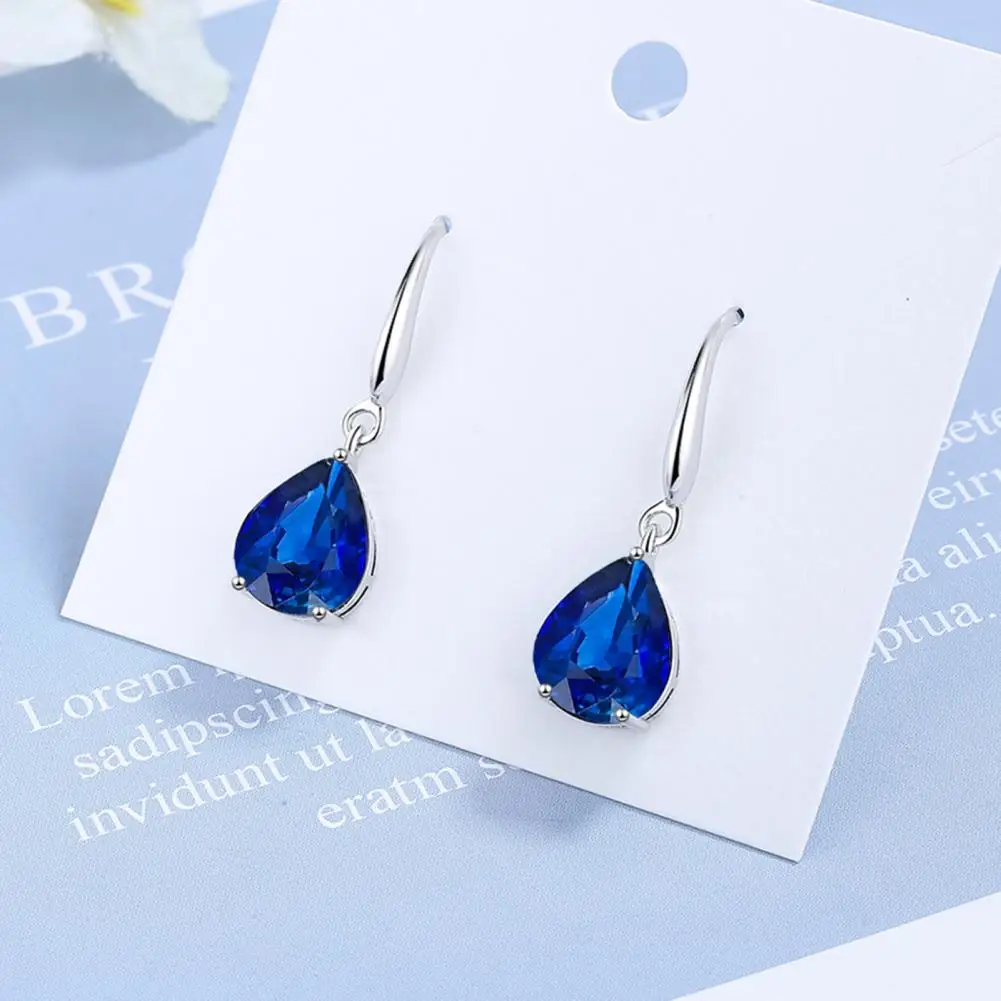 

Drop Earrings Cubic Zirconia Gift Water Drop Dangle Earrings Fashion Accessories Pendant Earrings Charm Earrings 1 Pair