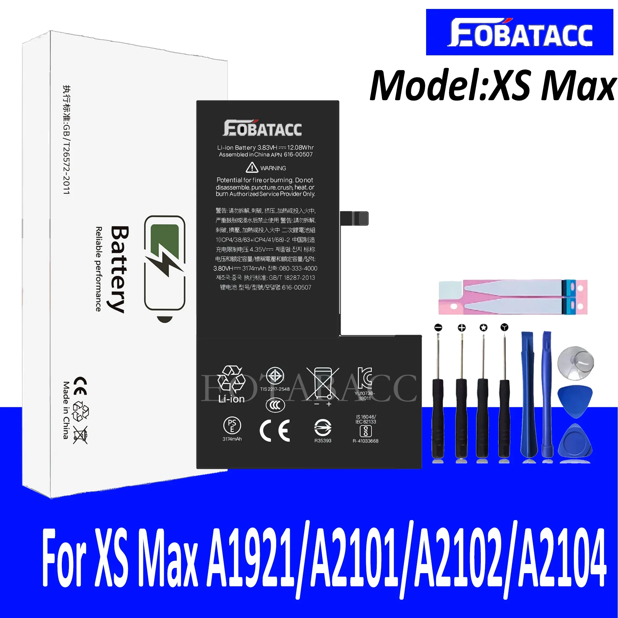 EOTABACC Высокое качество 100% оригинальный аккумулятор для iPhone XS MAX A1921 A2101 A2102 A2104