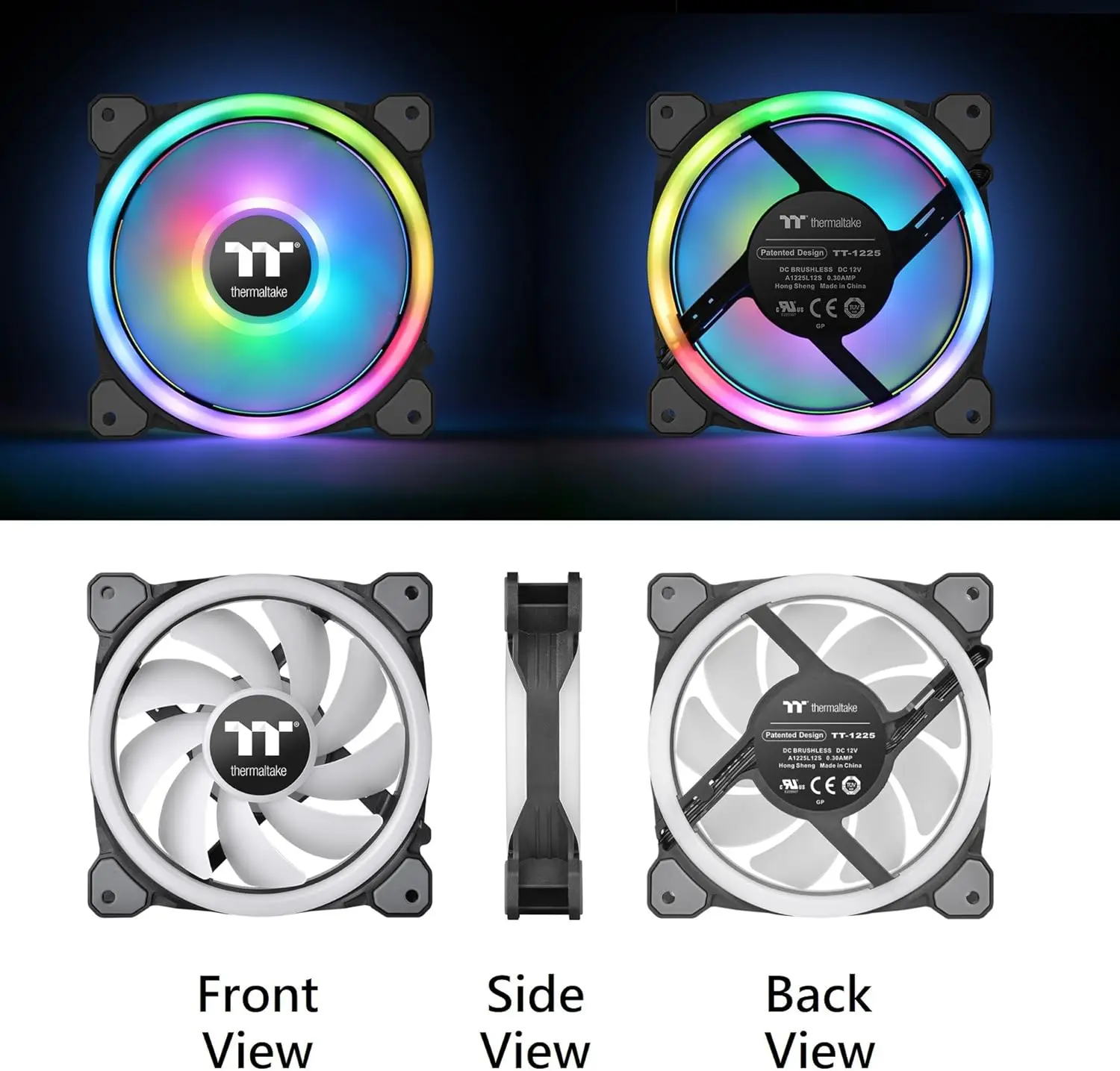 12 RGB 120 мм корпус со светодиодной подсветкой контроль температуры программное