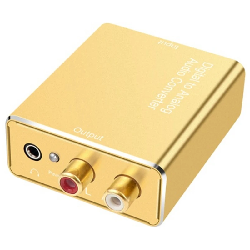 

VEGGIEG For PS4 192Khz Digital Optical Fiber Coaxial To Analog Stereo RCA L/R 3.5Mm Aux Audio Adapter Converter