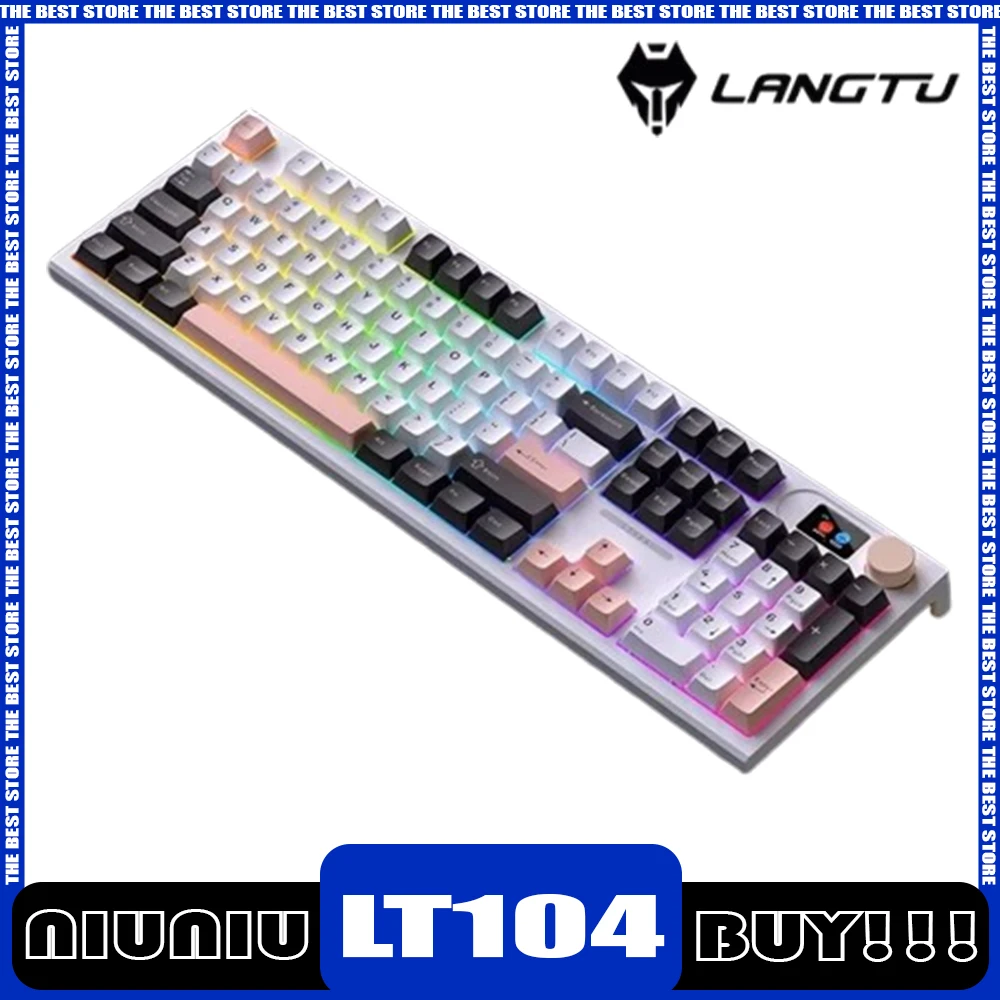 Механическая клавиатура Langtu Lt104 с 104 клавишами Беспроводная Bluetooth Rgb для