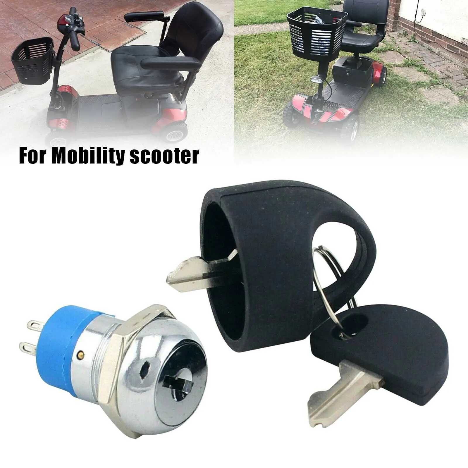 Replacement Mobility Scooter Spare Start On/Off Ignition Switch 2 Keys For Motorcycle Electric Bike Scooter E-bike FOR PRIDE enlarge