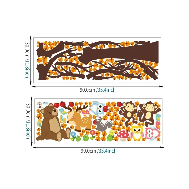 Наклейки на стену с изображением животных больших деревьев виниловые наклейки