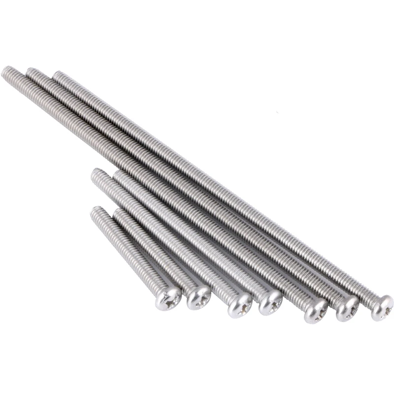 

Винты для машины, длинные phillips M4 * 30/40/50/60/70/80/90/100 мм, винты с круглой кнопкой, 304 нержавеющая сталь, утопленные