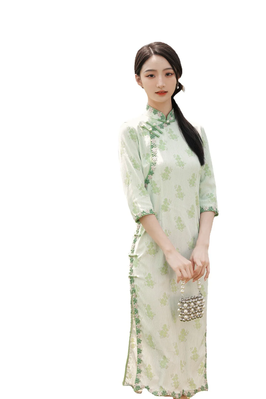 2023 современное улучшенное платье Чонсам в китайском стиле новый цветочный