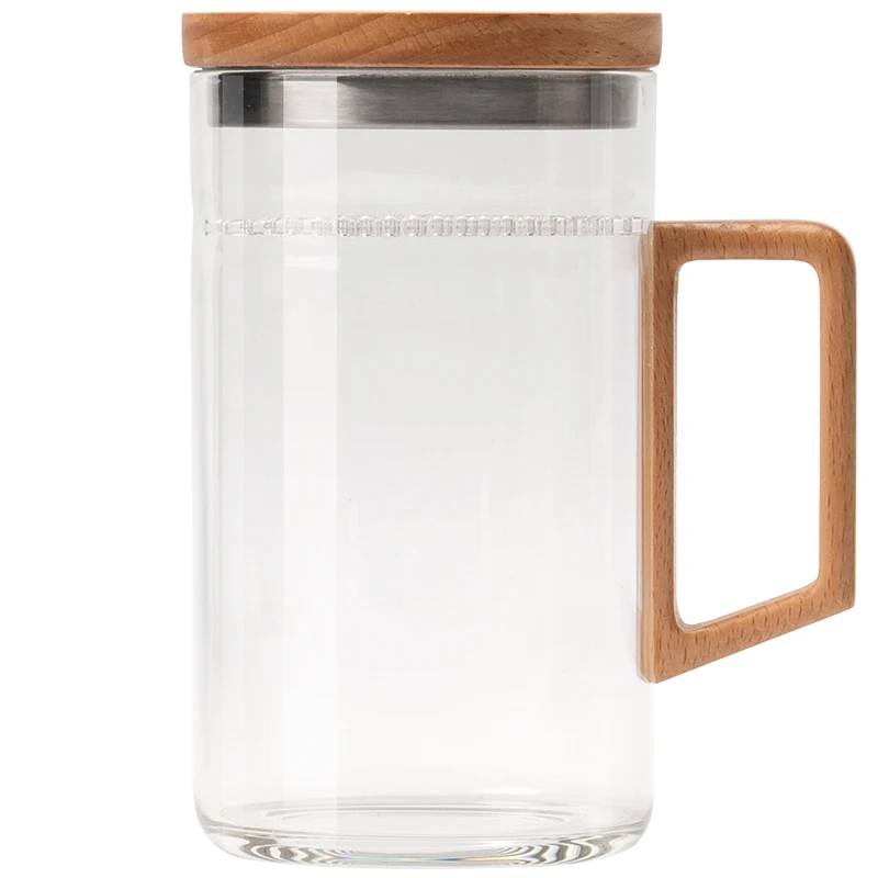 

YY Large Capacity High-End Crescent Style Cup Green Tea Cup Glass with Lid