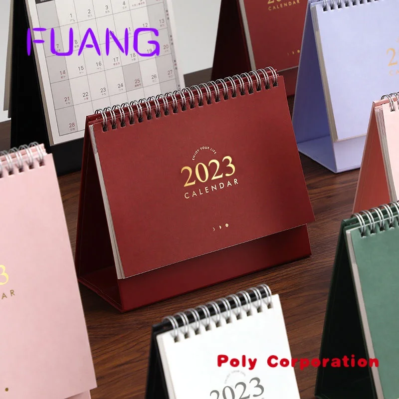 New Design Planner Calendar Desktop Decoration Spiral Custom Printing Desk 2023 Calendar