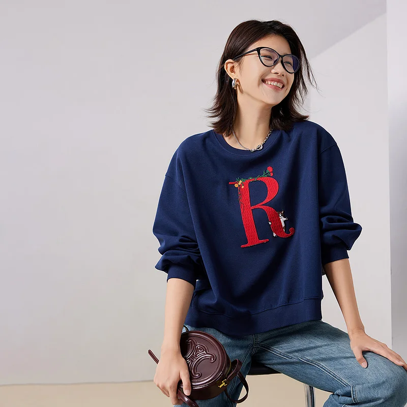 Рисунок 2 - Женский свитшот с длинным рукавом и круглым вырезом