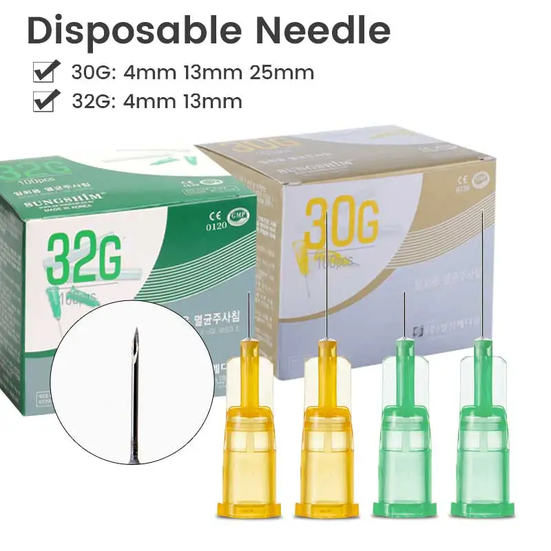 

100 Pcs/Box Painless Hypodermic Small Needles 25G 13MM Korean Ultra-Fine Mesotherapy Needles For Teeth Superfine Beauty Needle